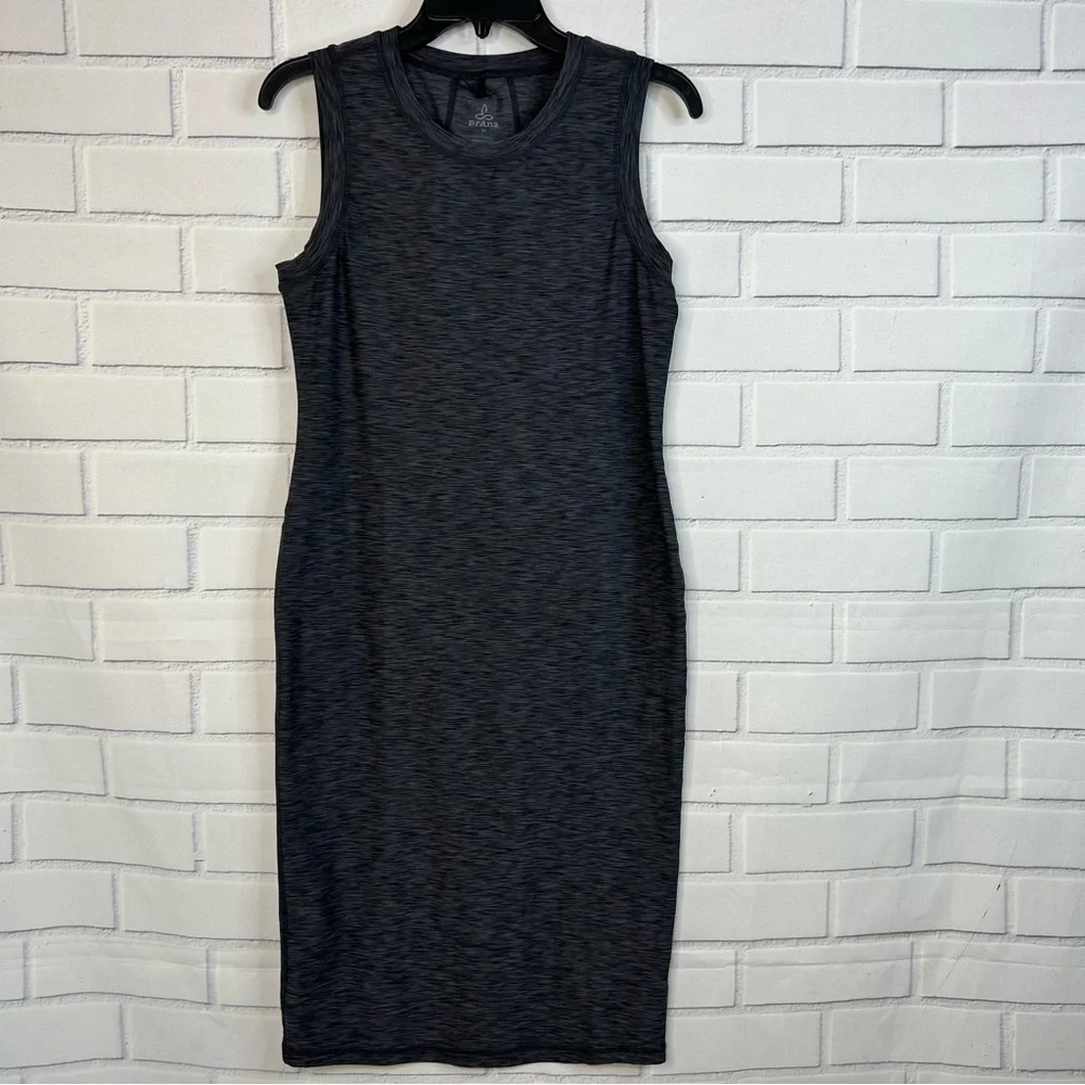 PrAna Vertex BodyCon Sleeveless Gray Dress - Picture 2 of 7
